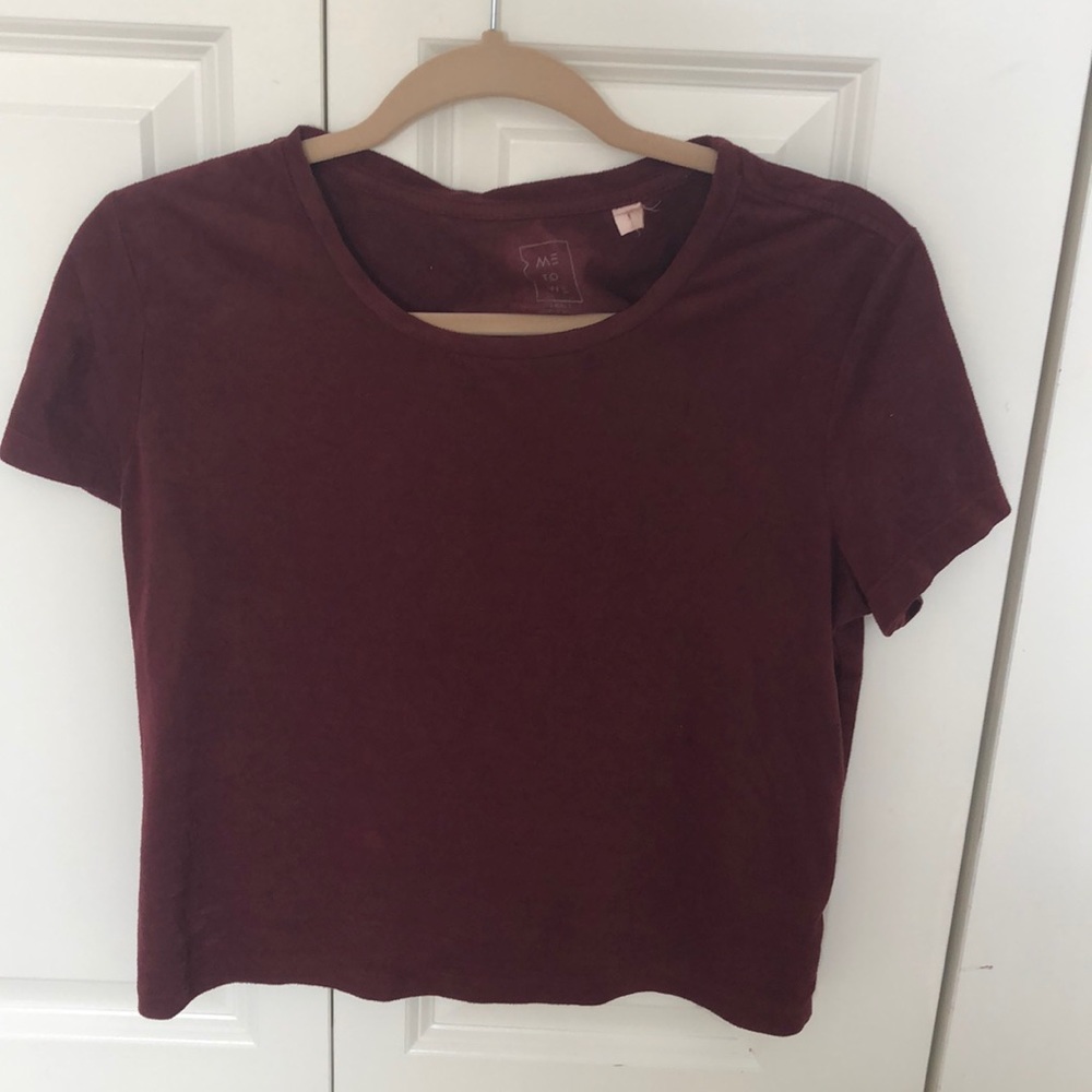 Pacsun velvet maroon top